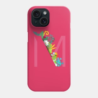 Tropical alphabet M Phone Case