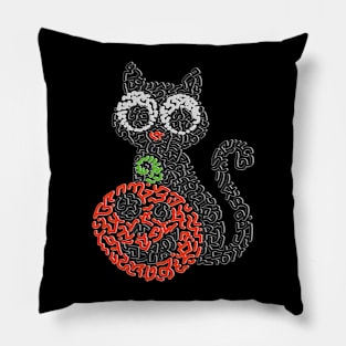 Cat & Pumpkin Pillow