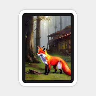 COUNTRY CABIN FOX Magnet