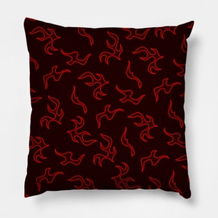 Red Flame Aesthetic Pillow