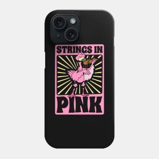 Strings in pink - flamingo on violin Phone Case