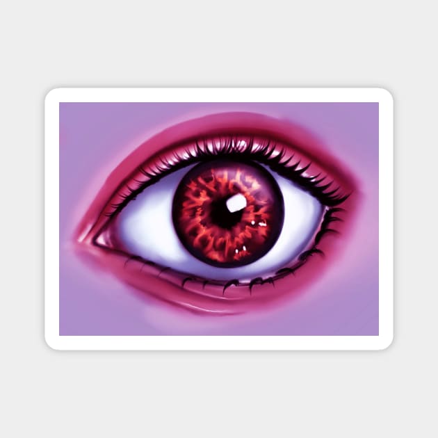 Brown Eye Painting Magnet by galaxieartshop