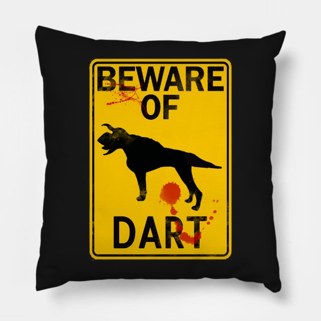 Beware of Dart Pillow by Enko