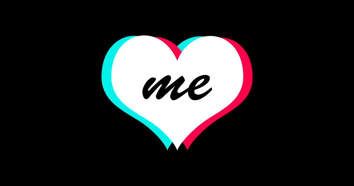 TikTok Heart Me White Tik Tok Musically Sticker TeePublic