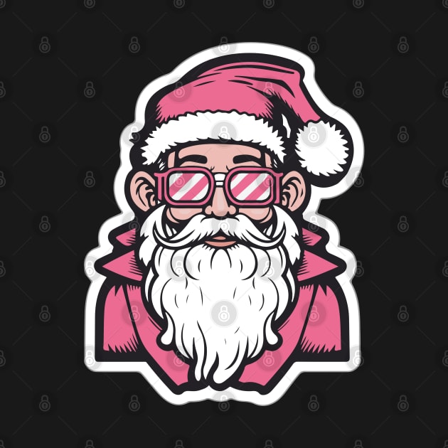 Retro Vintage Pink Santa Claus by mstory