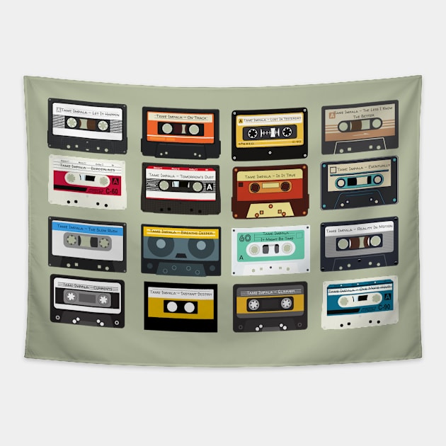 Cassette Tapes With Best Music - Music Themed Art - Music Art - Music Lover Gift Tapestry by waltzart