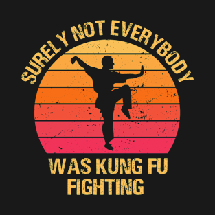 Surely Not Everyone Was Kung Fu Fighting Vintage for Martial Arts Lovers T-Shirt