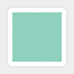 Green Spots on Teal Magnet