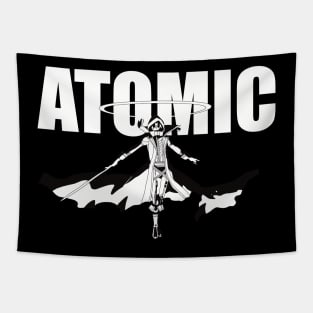 Most iconic moment from the Eminence in Shadow anime show in episode 5 - Cid Kagenou said I am ATOMIC in a cool black and white silhouette Tapestry