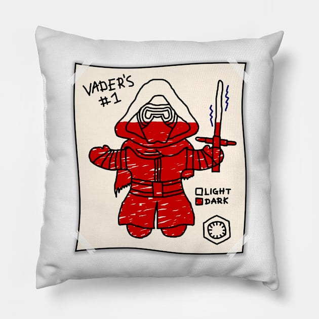 Kylo's Badness Level Pillow by Adam Endacott