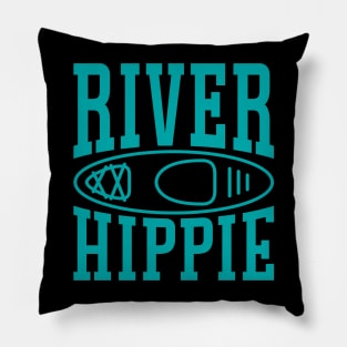 River Hippie Kayaking Kayaker Funny Pillow