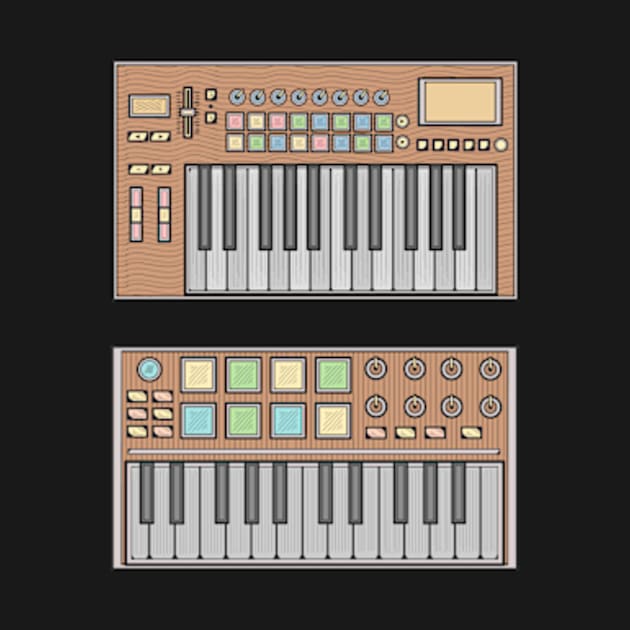 Brown Mini Synthesizer by milhad