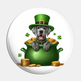 St Patricks Day Great Dane Dog Pin