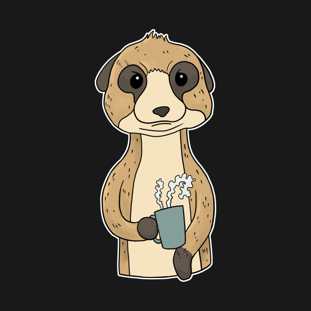 Grumpy Meerkat with Coffee Morning Grouch by Mesyo