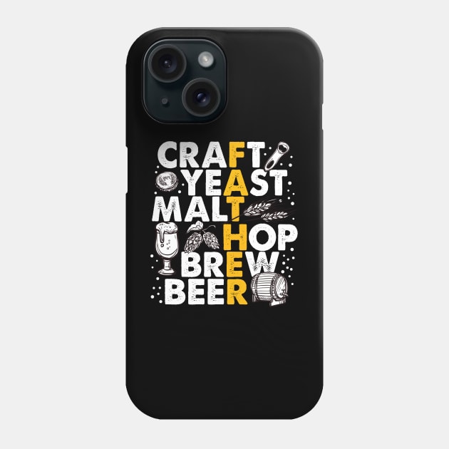 CRAFT YEAST MALT HOP BREW BEER Phone Case by CoolTees