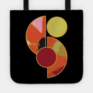 Bright vibrant modern earth tones colors unique original contemporary art 394 Abstract Tote