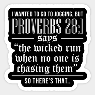 Proverbs 28 1 Stickers Teepublic