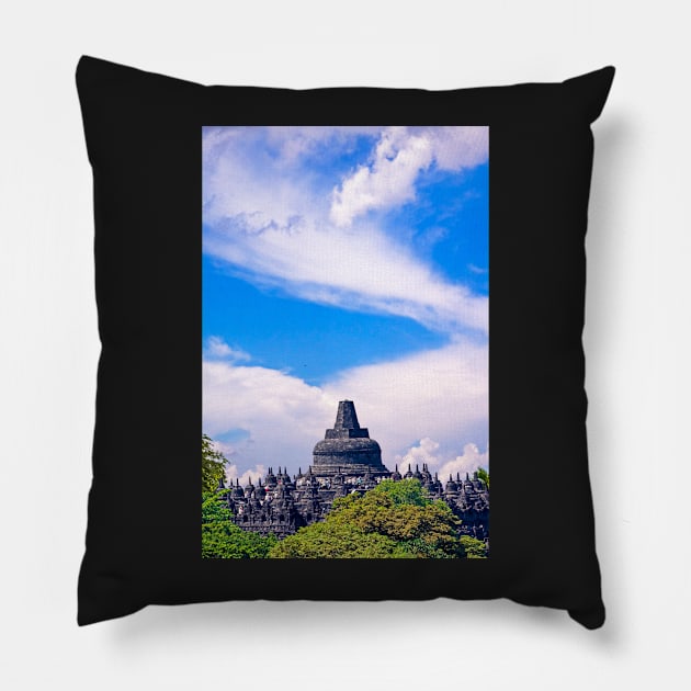 Borobudur view. Pillow by bulljup