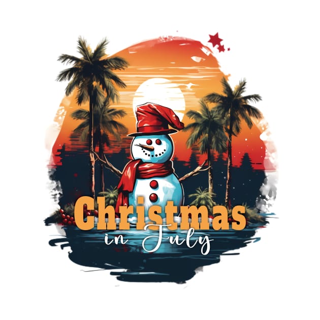 Snowman Christmas in July by Tiessina Designs