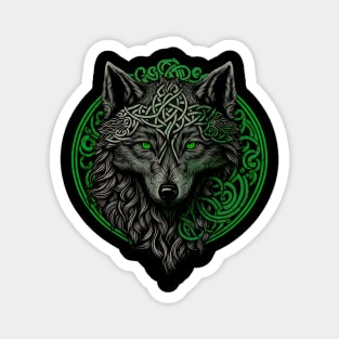 Celtic Irish Knot with Wolf Design - St Patrick Magnet