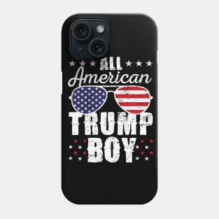 All American Trump Boy Sunglasses US Flag Vote Trump 2024 Phone Case