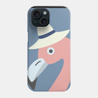 Pink Flamingo in a hat Phone Case