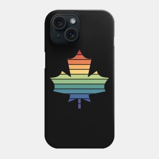 Muted Rainbow Gay Pride Horizon Maple Leaf Phone Case