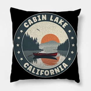 Cabin Lake California Sunset Pillow