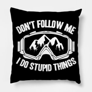 Funny Don´t Follow Me Downhill Mountain Biking Pillow