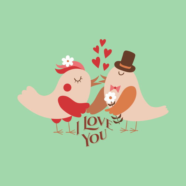 Birds Valentine's Day by Yula Creative