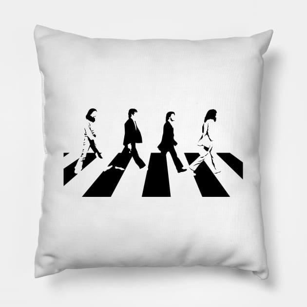 silhouette road abbey Pillow by creative.z