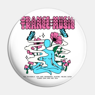 TRANCE  - Music Meditation (pink/black/blue) Pin