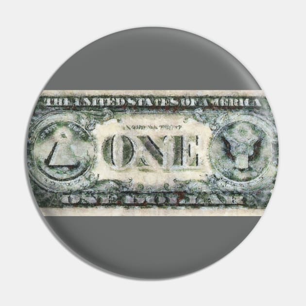 One-dollar bill Pin by happyantsstudio