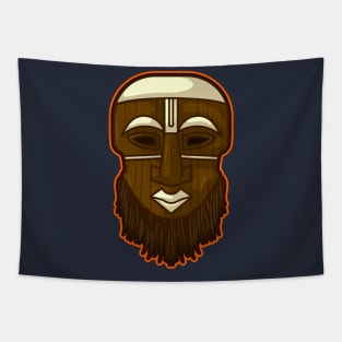 Ancient african aboriginal mask design Tapestry