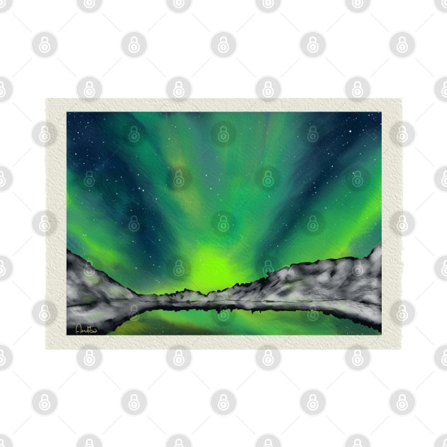 The Green Northern Lights. Artwork by Annalisa Amato by annalisaamato