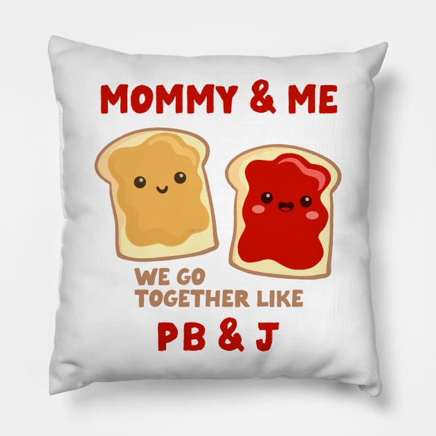 pbj mommy & me (strawberry) Pillow by mystudiocreate