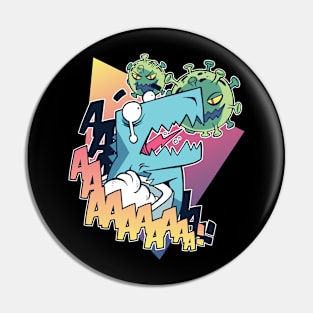 Coronavirus Dinosaur Pin