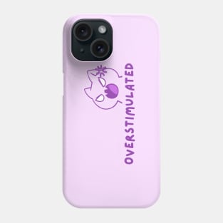 Overstimulated Cat (Purple) Phone Case