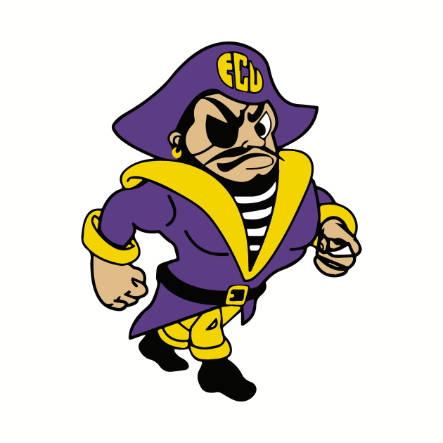 ECU Vintage Retro East Carolina Pirates 80s by robotbasecamp