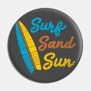 Surf Sand Sun Beach Vibes Pin