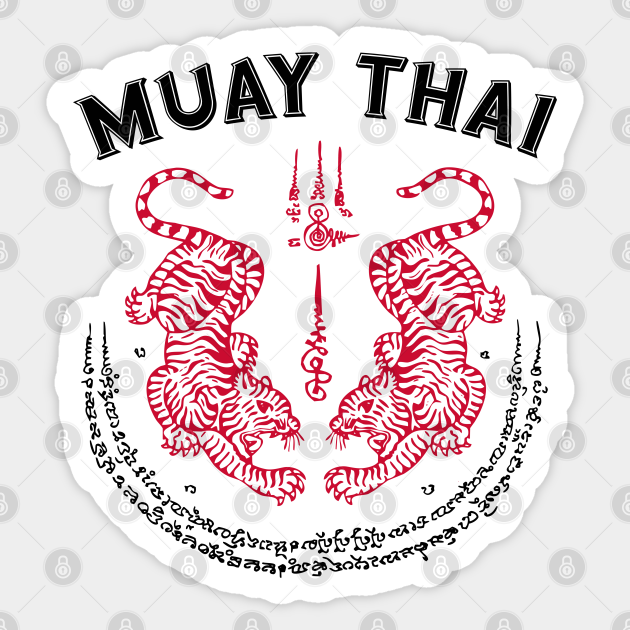 Muay Thai Sak Yant Tigers Tattoo Sticker  Spreadshirt
