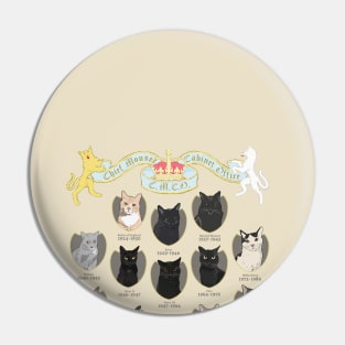 Chief Mouser to the Cabinet Office - Badge Front, Mouser Portraits on back Pin