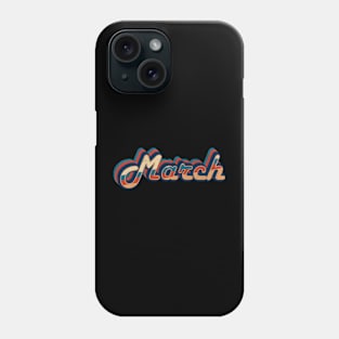 march - vintage retro 70s future b Phone Case