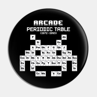 Arcade Periodic Table WHITE Pin