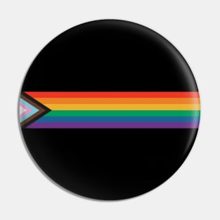 Progress Pride Flag: Retro Horizontal Stripes Pin