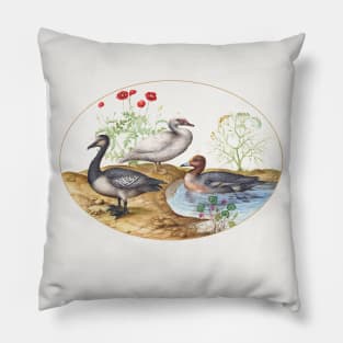 Geese with Poppies (1575–1580) Pillow