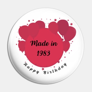 Happy Birthday 1983 Pin