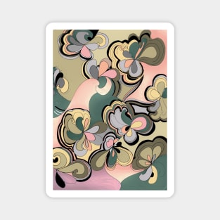 ART DECO PASTEL GEOMETRIC VELVET DESIGN Magnet