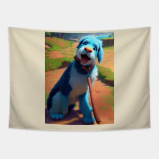 Monty the Blue Dog Tapestry