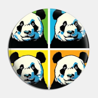 Pop Raising Eye brow Panda - Funny Panda Art Pin